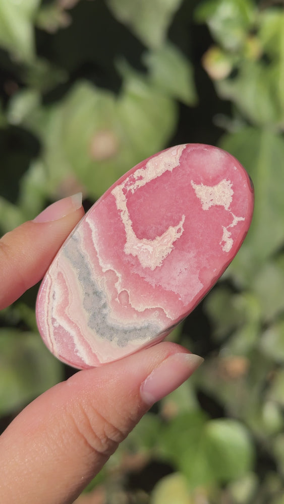 
                  
                    Load and play video in Gallery viewer, Rhodochrosite Palm Stone
                  
                