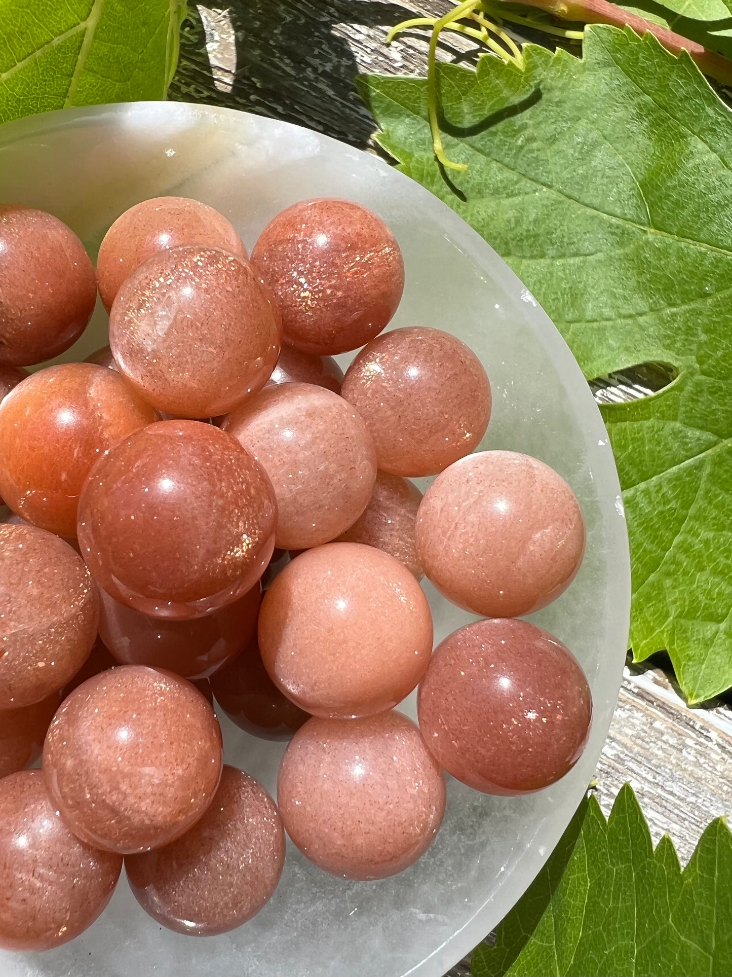 
                  
                    Mini Peach Moonstone Sphere
                  
                