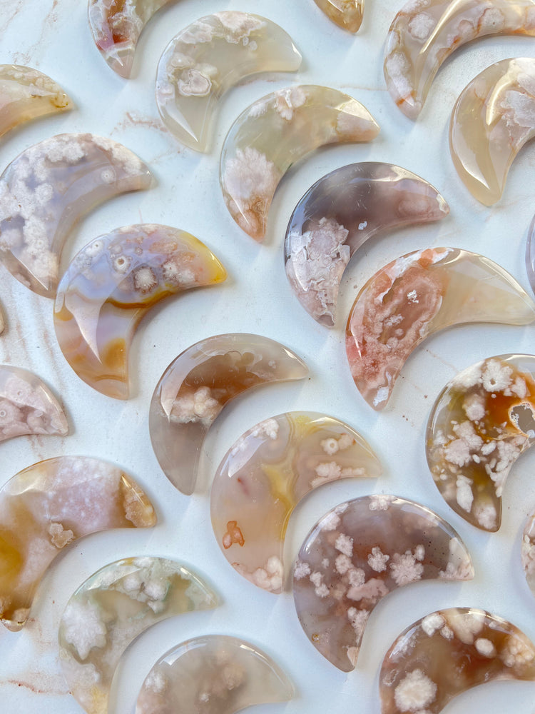 
                  
                    Flower Agate Moon
                  
                