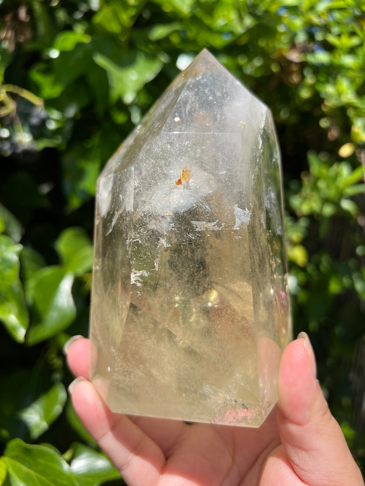 
                  
                    Large Citrine Tower with Hematite
                  
                