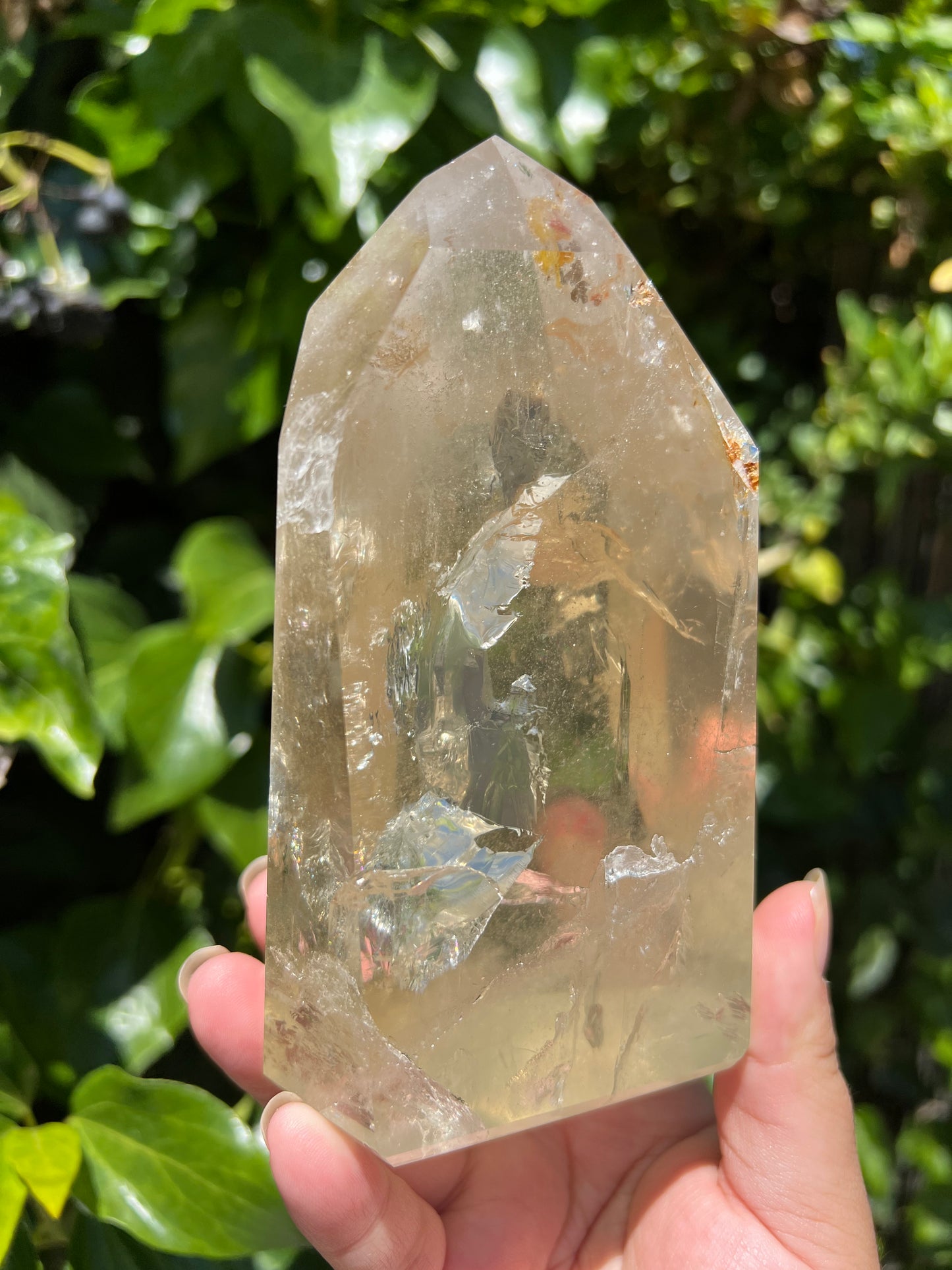 
                  
                    Large Citrine Tower with Hematite
                  
                